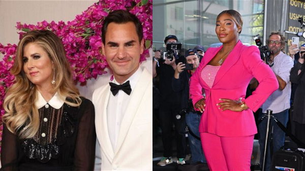 Roger Federer, Mirka, Serena Williams