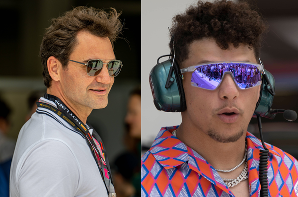 Roger Federer and Patrick Mahomes collage