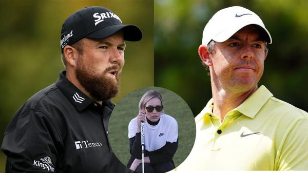 Rory McIlroy Paige Spiranac Shane Lowry Collage