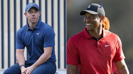 Rory McIlroy, Tiger Woods collage