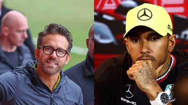 Ryan Reynolds and Lewis Hamilton