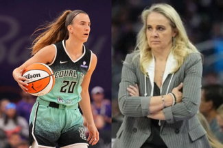 Sabrina Ionescu and Becky Hammon