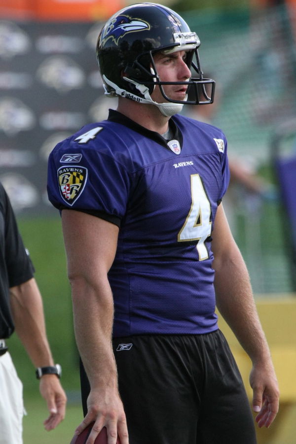 Punter Sam Koch, the Ravens' longest-tenured player, announces