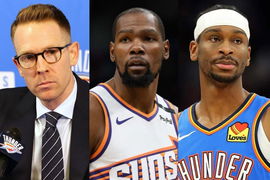 Sam Presti, Kevin Durant, Shai Gilgeous-Alexander