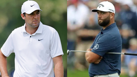 Scottie Scheffler Jon Rahm Collage