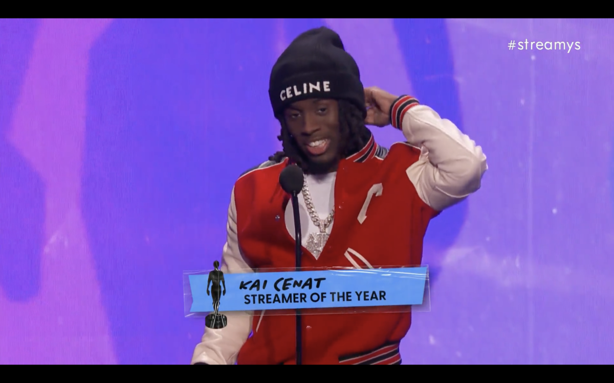 Kai Cenat Wins Streamer of the Year at 2023 Streamy Awards