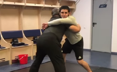 Islam Makhachev, Abdulmanap Nurmagomedov wrestling/fighting/grappling