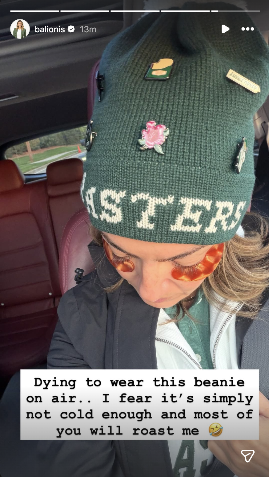 Amanda Balionis Instagram story