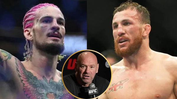 Sean O&#8217;Malley, Merab Dvalishvili and Dana White