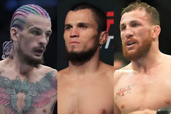 Sean O&#8217;Malley, Umar Nurmagomedov and Merab Dvalishvili