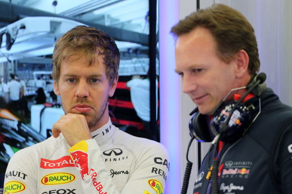 Sebastian Vettel and Christian Horner