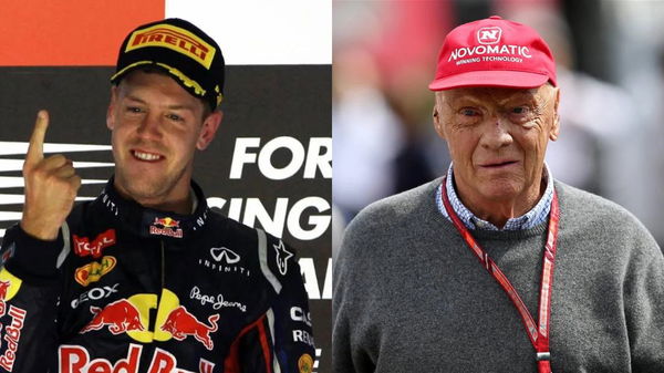 Sebastian Vettel and Niki Lauda