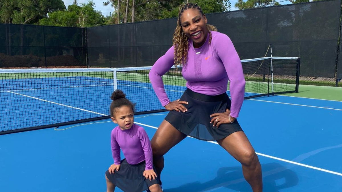 ‘Baby girl is sweating’ – Serena Williams’ 6-year-old daughter Olympia gives fans glimmer of hope as tennis gene flourishes in new photo