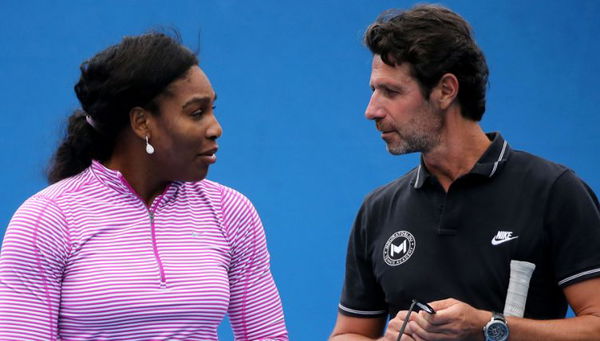 Serena Williams with coach Patrick Mouratoglou