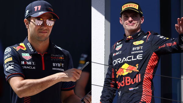 Sergio Perez and Max Verstappen