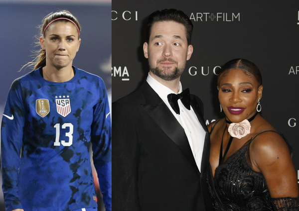 Alex Morgan, Serena Williams and Alexis Ohanian