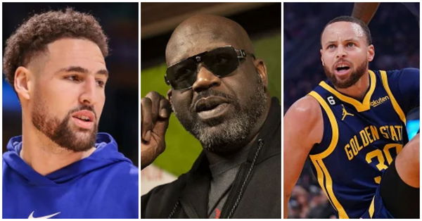 Shaquille O&#8217;Neal, Klay Thompson, Stephen Curry