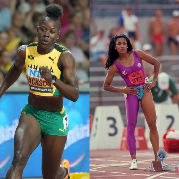 Shericka Jackson and Florence Griffith Joyner