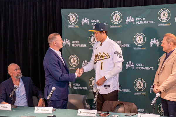 Shintaro Fujinami press conference after signing for the Oakland Athletics