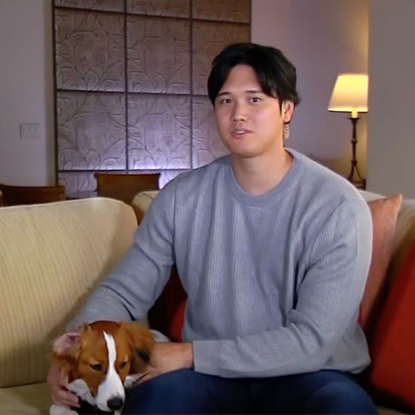 Shohei Ohtani with pet