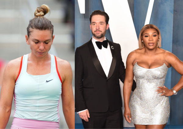 Simona Halep Serena Williams and Alexis Ohanian