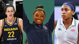 Simone Biles, Coco Gauff and Caitlyn Clark