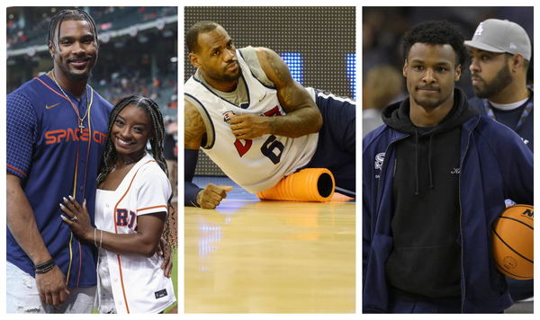 Simone Biles , Jonathan Owens, LeBron and Bronny