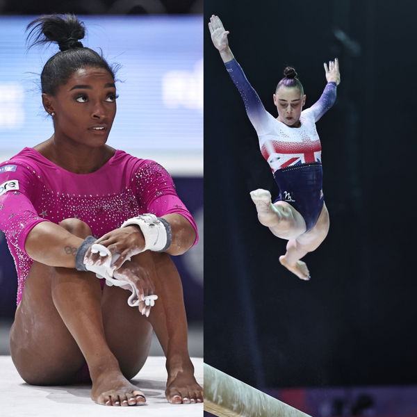 Simone Biles and Jessica Gadirova