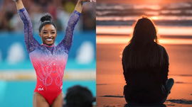 Simone Biles and mystery women