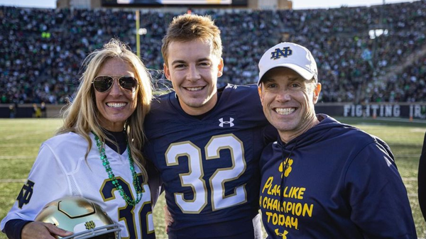 Spencer Shrader with his parents