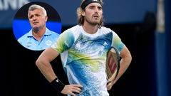 Stefanos Tsitsipas with dad