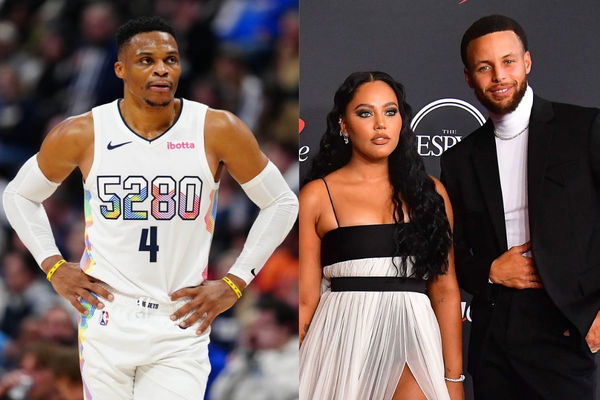 Stephen Curry, Ayesha Curry and Russell Westbrook