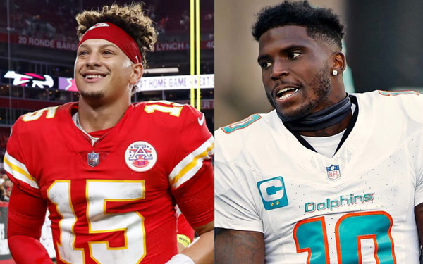 Tyreek hill and Patrick Mahomes