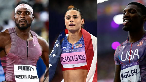 Sydney McLaughlin, Fred Kerley and Kenny Bednarek