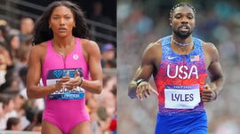 Tara Davis-Woodhall and Noah Lyles