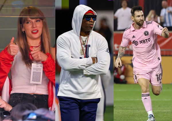 Taylor Swift, Deion Sanders and Lionel Messi