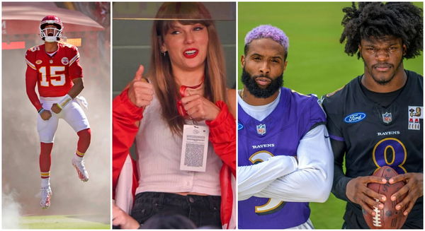 Taylor Swift, Patrick Mahomes, Odell Bekcham Jr. Lamar Jackson