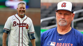 Chipper Jones and Brian Snitker