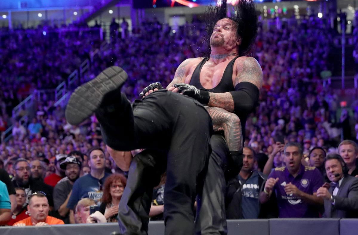 Once received. Undertaker vs a-Train and big show.