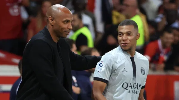 Thierry Henry and Kylian Mbappe