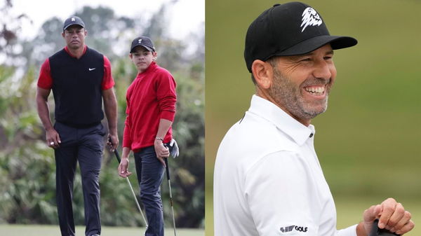 Tiger Woods Charlie Woods Sergio Garcia Collage