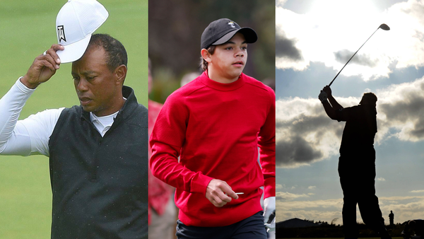 Tiger Woods Charlie Woods Silhouette Collage