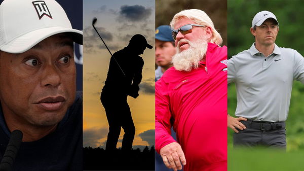 Tiger Woods John Dally Rory McIlroy and Golfer Silhouette Collage