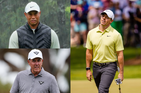 Tiger Woods, Phil Mickelson and Rory McIlroy Collage