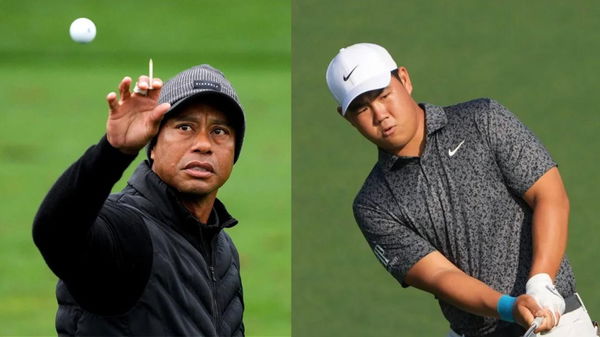 Tiger Woods Tom Kim Collage