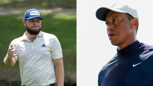 Tiger Woods Tyrrell Hatton Collage