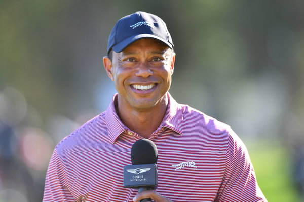 Tiger Woods smiling