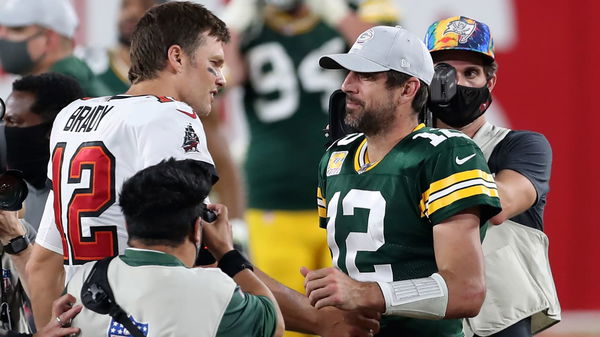 Brady and Rodgers hug after game  Two of the best to ever do it. Tom Brady  and Aaron Rodgers exchange words after the Tampa Bay Buccaneers dominating  win vs the Green