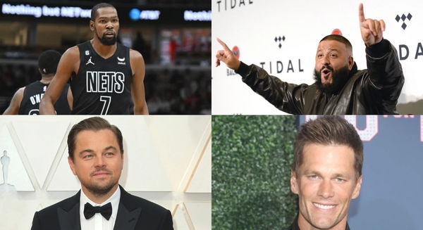 Tom Brady, Kevin Durant, DJ Khaled, Leonardo DiCaprio