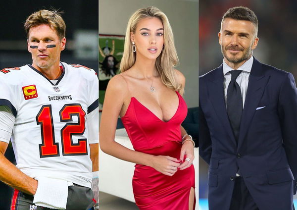 Tom Brady Veronika Rajek and David Beckham